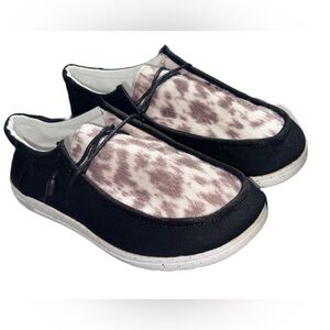 🆕 Women’s cow print fur top loafers